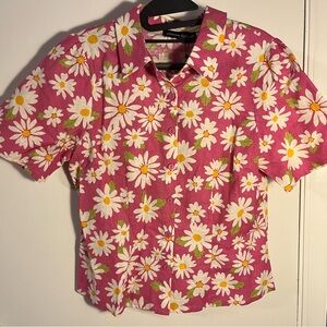Princess Highway (modcloth) Pink Floral Blouse button up size Medium